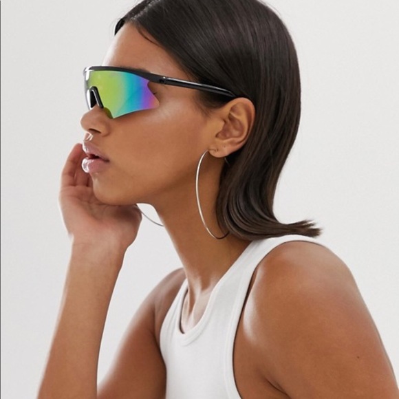 ASOS Design Half Frame With Rainbow Flash Lens - Picture 3 of 3
